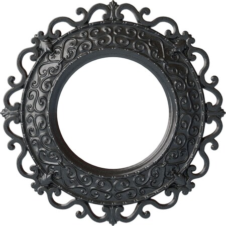 Ekena Millwork Orrington Ceiling Medallion (Fits Canopies up to 6 5/8"), 13 1/4"OD x 6 5/8"ID x 1 1/8"P, Pewter CM13ORPES